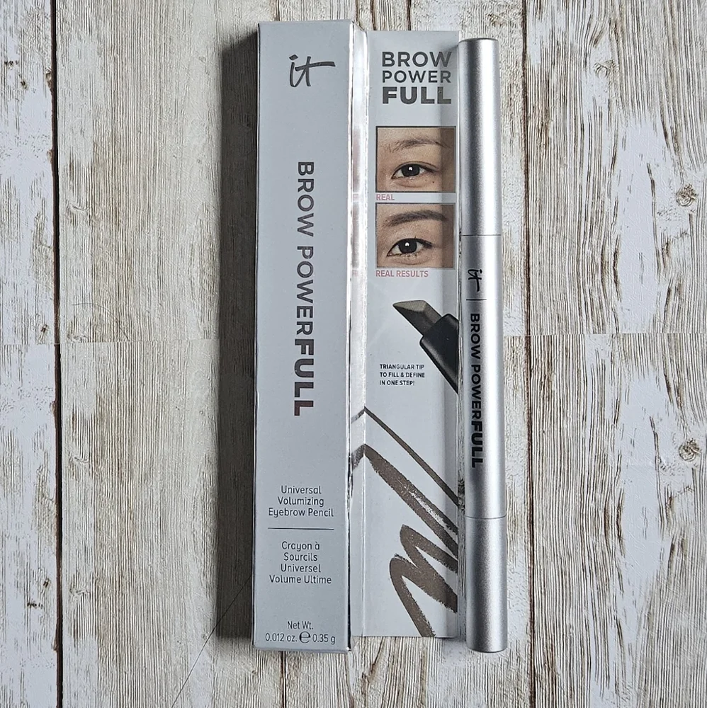 NIB IT Cosmetics Brow PowerFULL Eyebrow Pencil - Universal Taupe - Picture 4 of 4